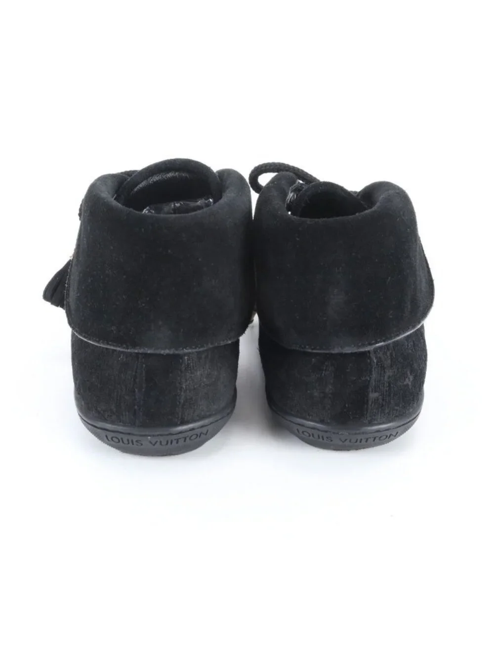 Louis Vuitton Monogram Sneakers Lace-up Shoes Black